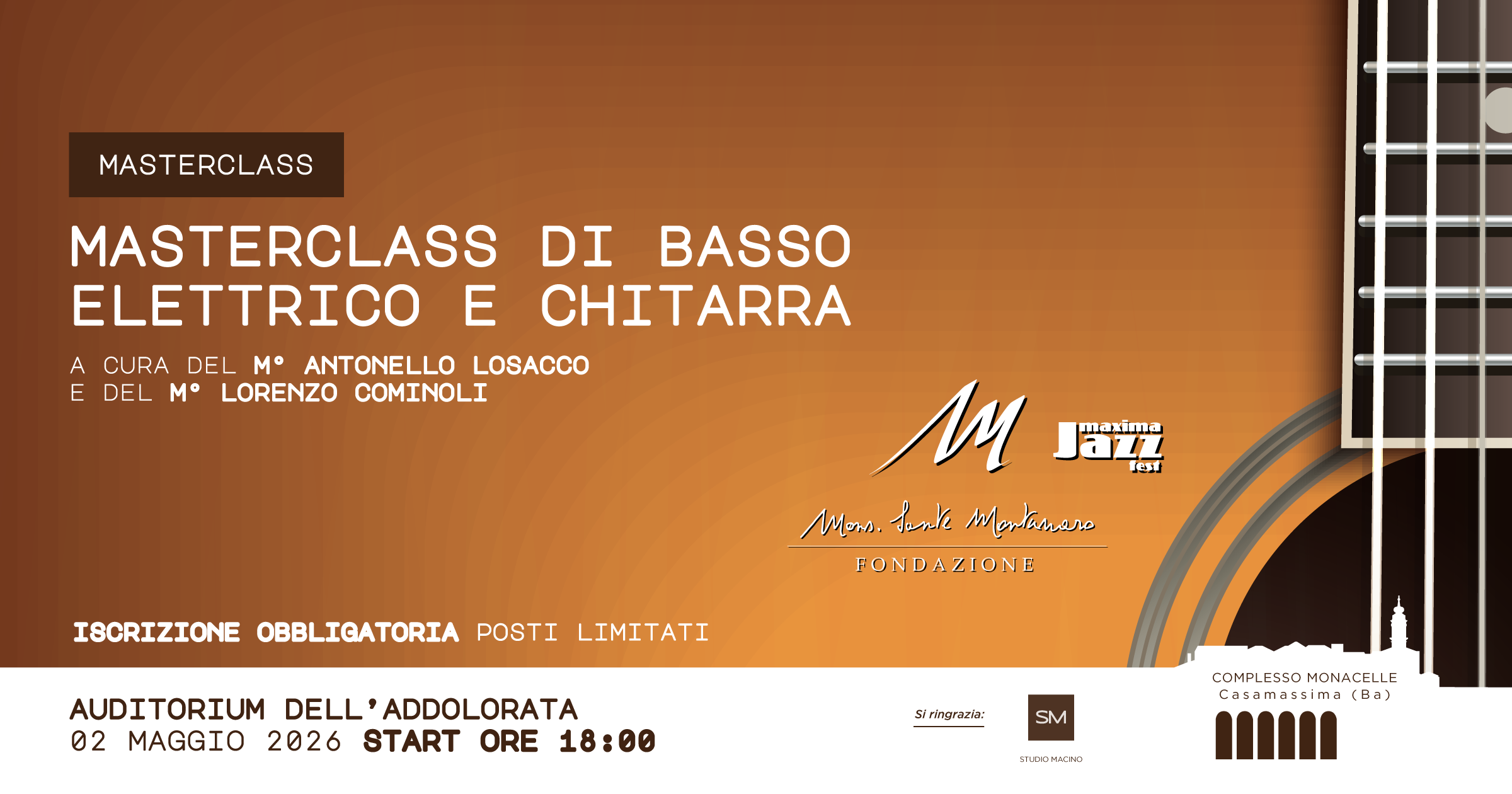 Masterclass di Basso Elettrico e Chitarra