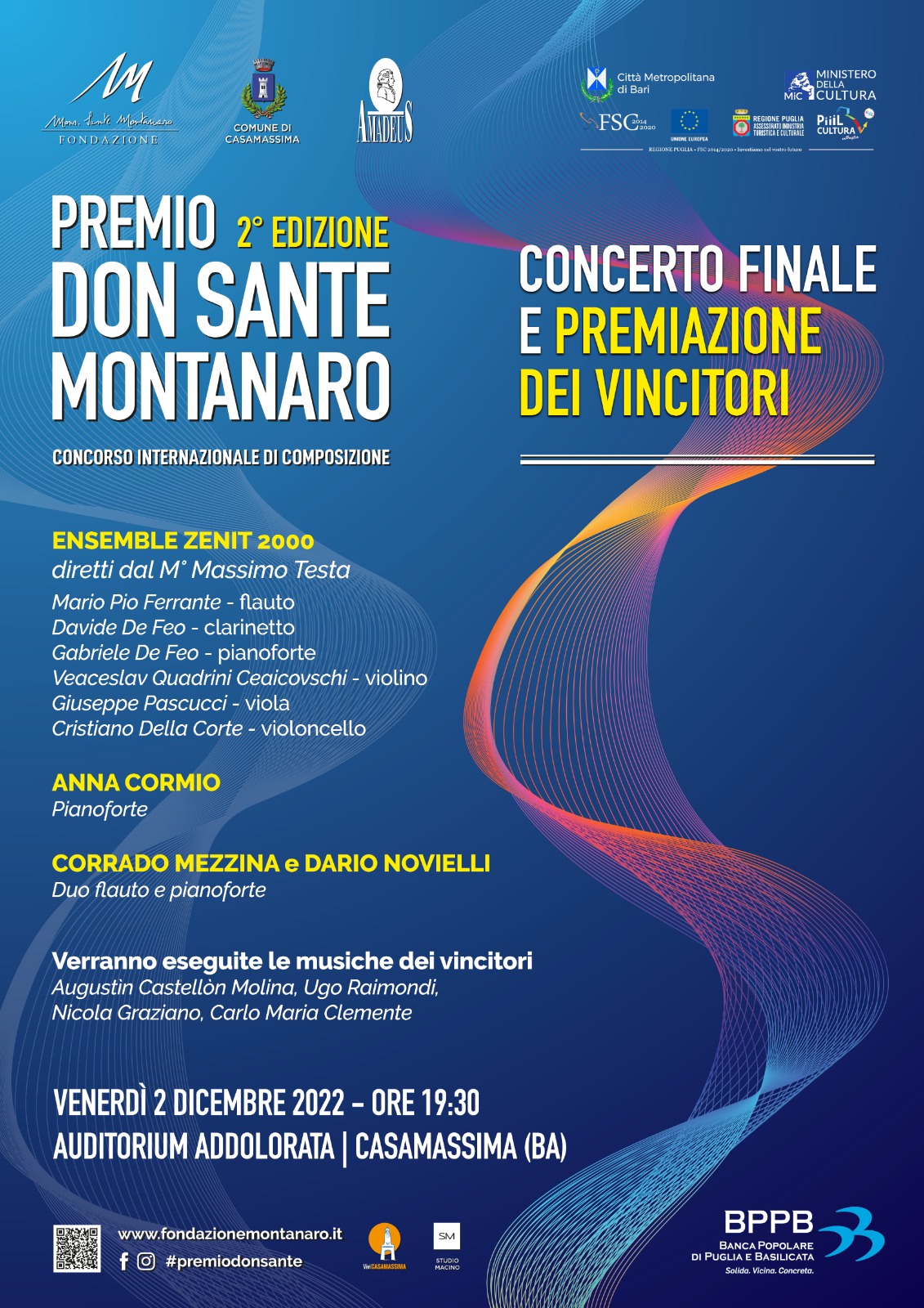 fondazione monsignor sante montanaro Premio don Sante Montanaro per la musica contemporanea 2 edizione concerto finale e premiazione vincitori